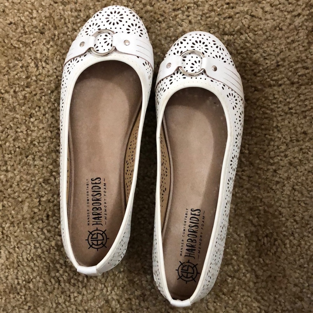 White slip ons